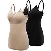 Los mejores  - Derssity Camisola de maternidad sin costuras para lactancia materna- con almohadillas extraíbles